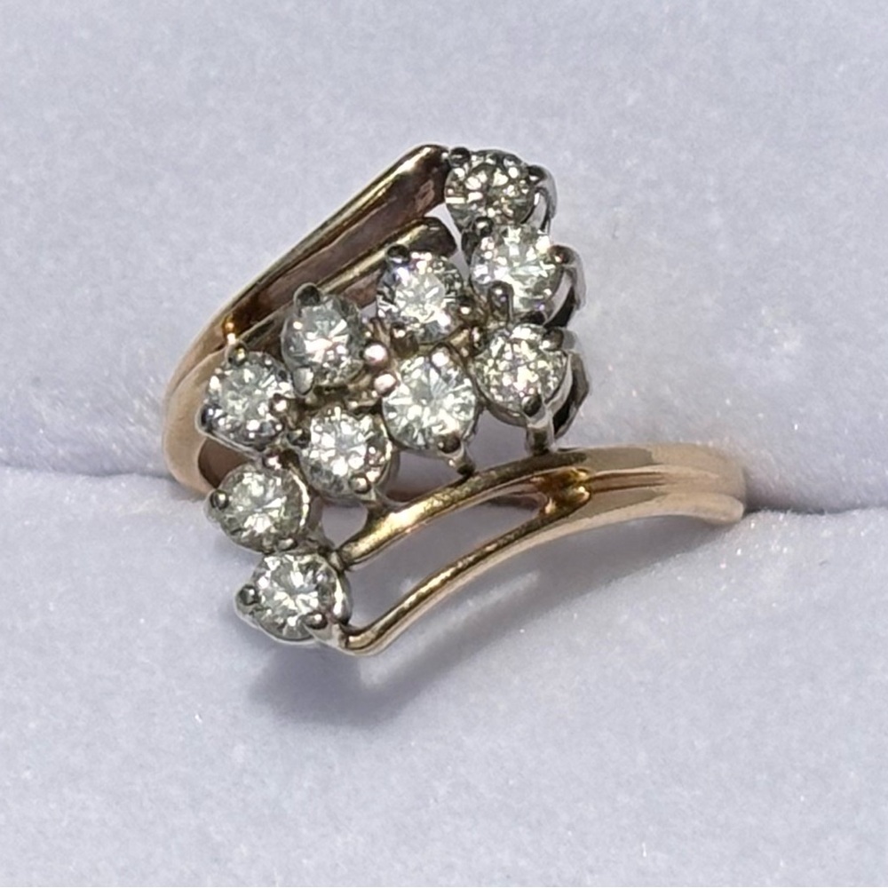 Elegant Diamond Waterfall Ring